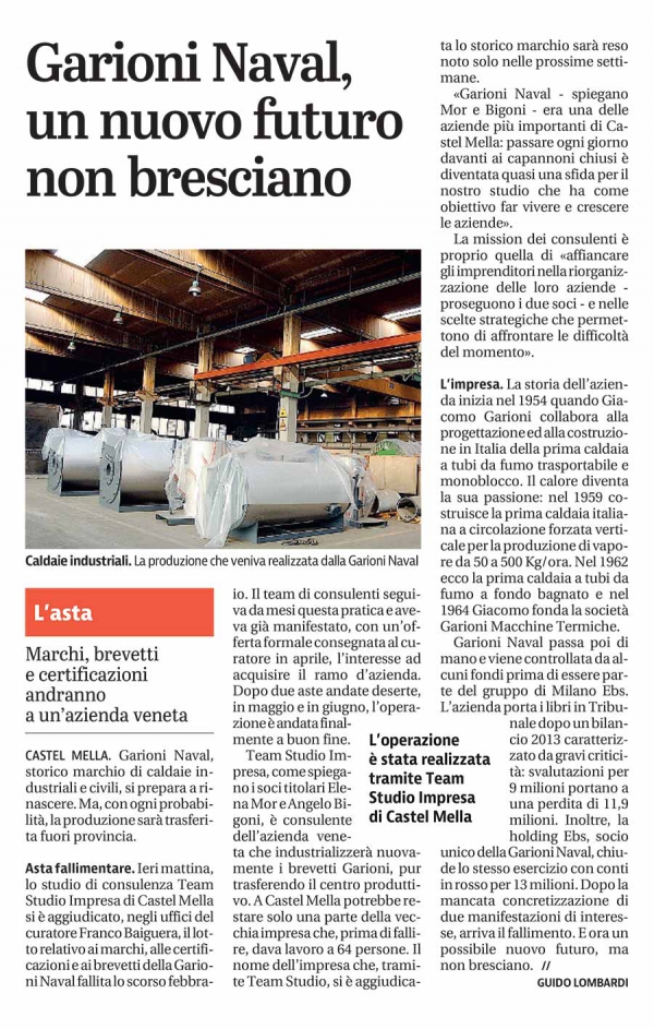 Garioni Naval un nuovo futuro