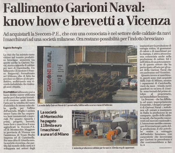 Fallimento Garioni Naval